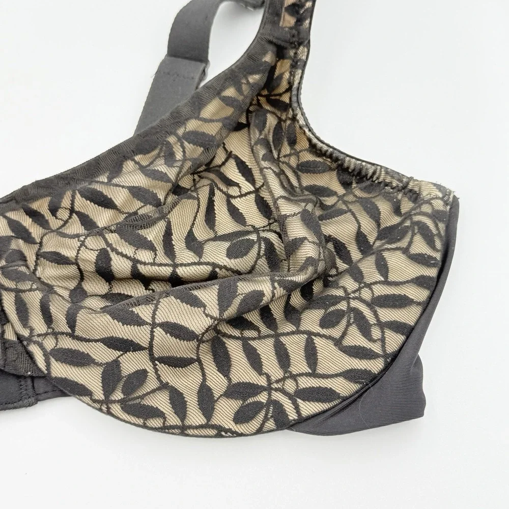 Olga by Warners Black Nude Lace Underwire Bra 40C‎ Full Coverage